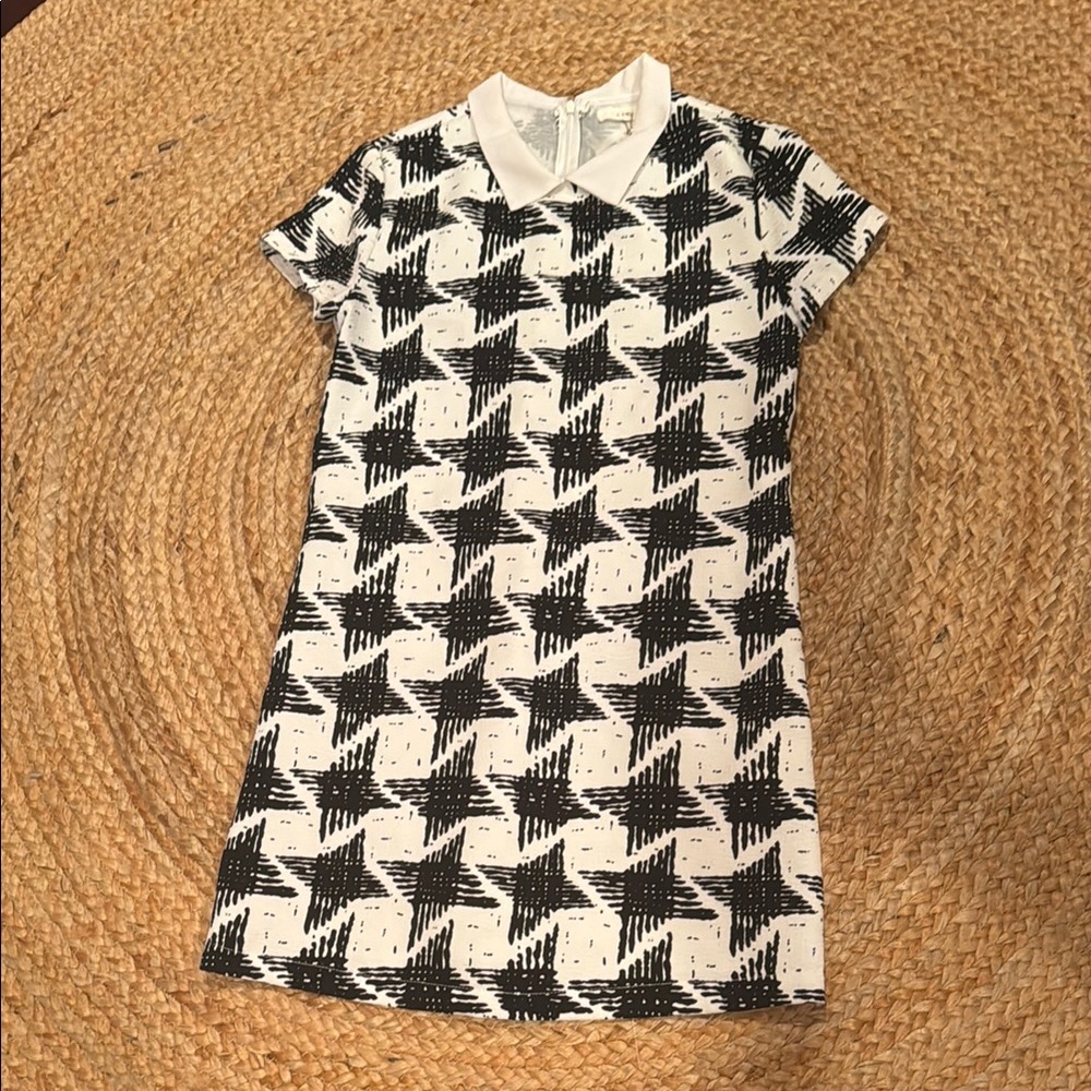 Houndstooth Mini Shift Dress